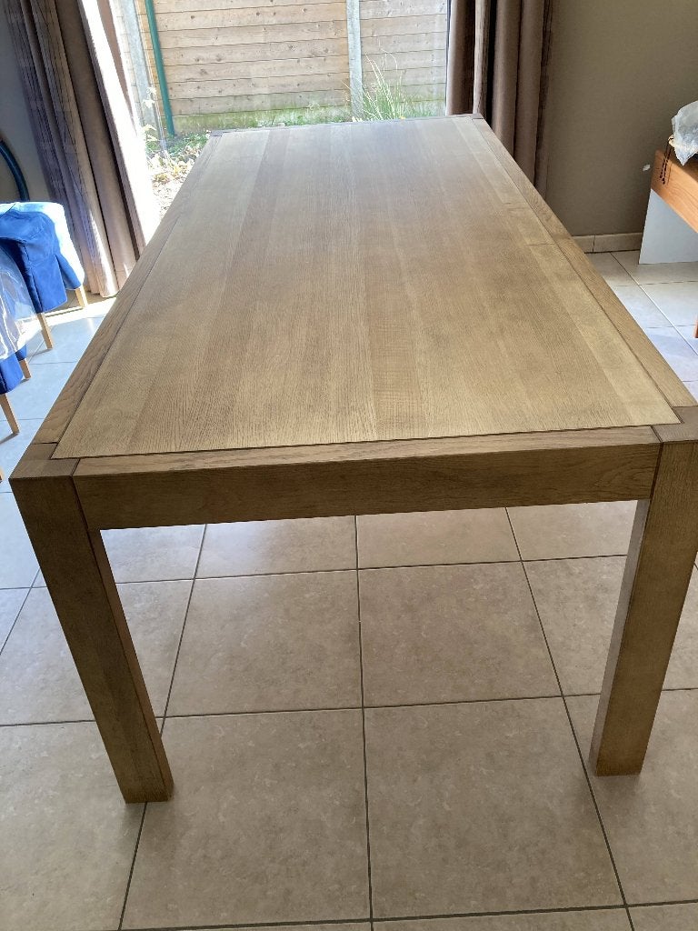 Eiken eettafel Murena – 220  100 cm, Ophalen, 100 tot 150 cm, Eikenhout, 200 cm of meer