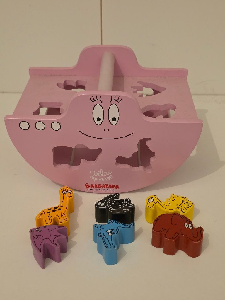 Jouets Barbapapa en bois et petit train, Enfants & Bébés, Enlèvement, Comme neuf, Découverte