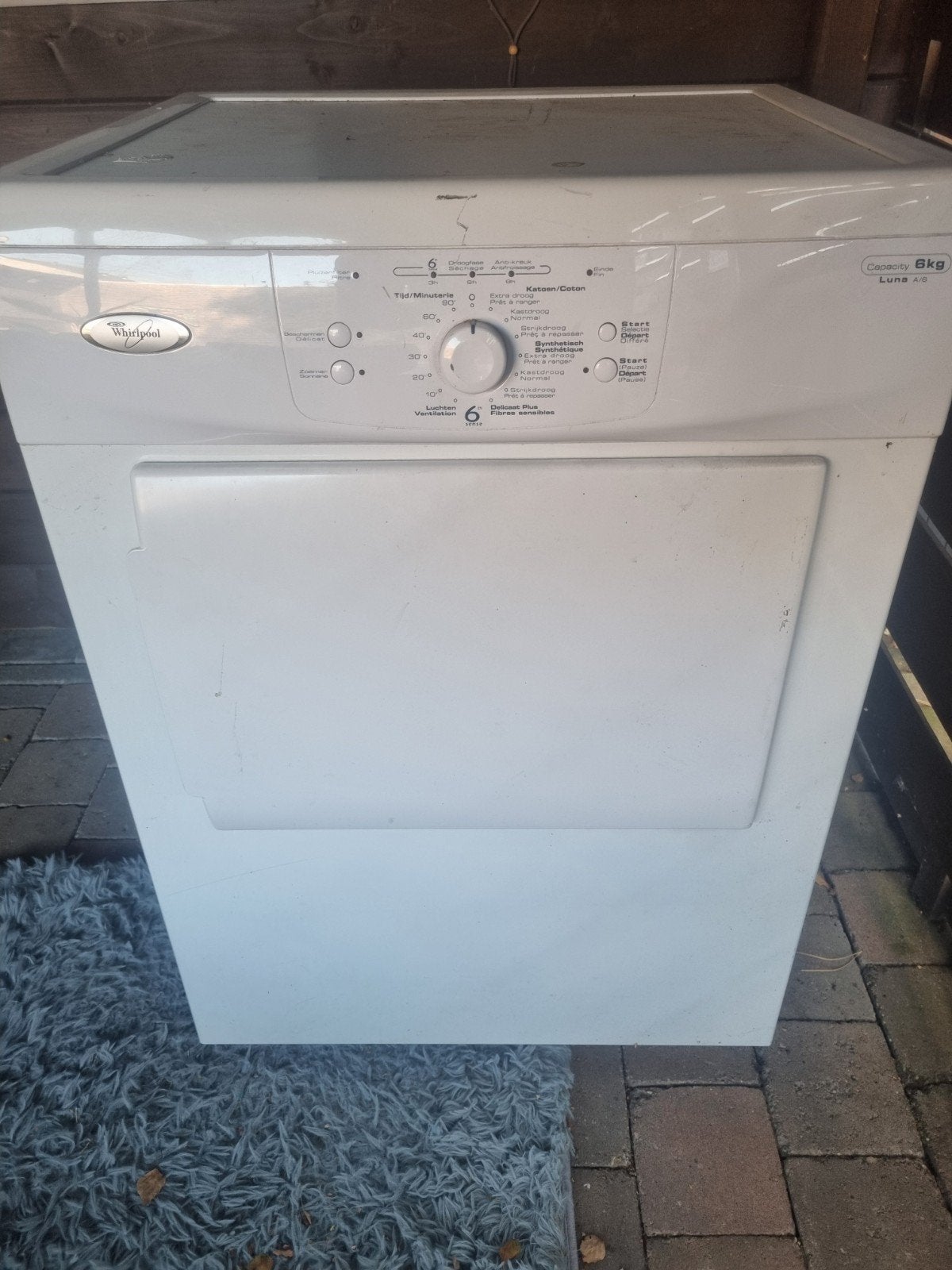 droogkast whirlpool 6 kg met buiten buis., Ophalen