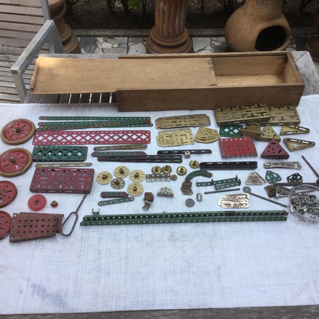 Vintage Meccano in houten box, Enlèvement ou Envoi