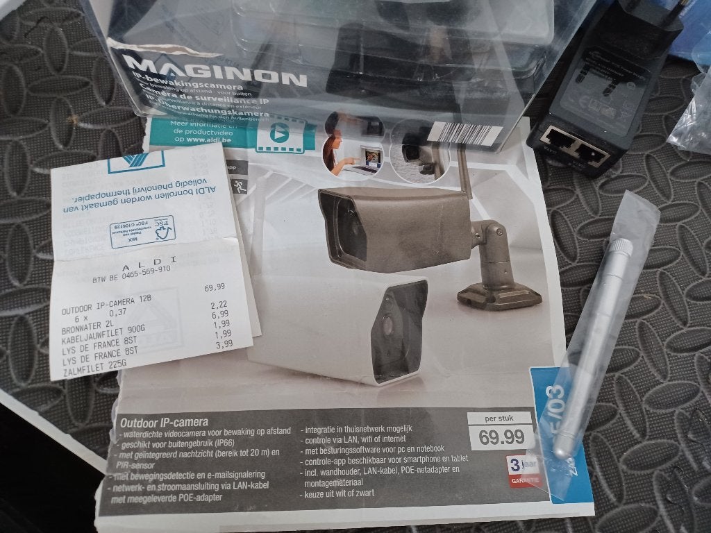 Veiligheidscamera + halogeenstraler (allebei nieuw), Audio, Tv en Foto, Videobewaking, Ophalen, Nieuw, Buitencamera