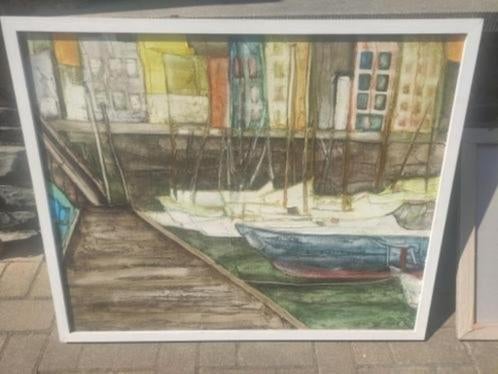 huile sur toile marine signe sylvere declerck, Antiek en Kunst, Ophalen