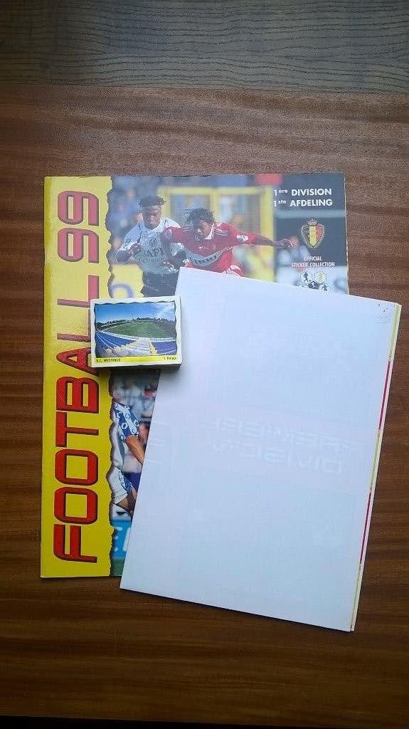 PANINI FOOTBALL BELGIUM 99 LEEG ALBUM + 126 STICKERS, Ophalen of Verzenden, Zo goed als nieuw, Meerdere stickers