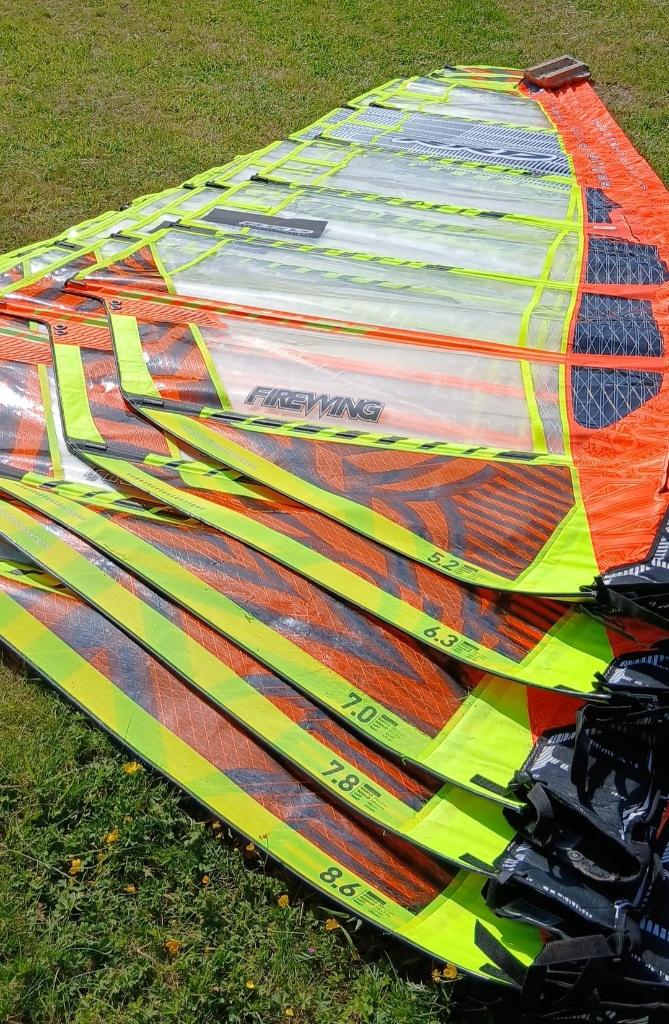 Set 5x Windsurfzeilen RRD Firewing MK4, Watersport en Boten, Windsurfen, Gebruikt, Zeil, RRD, Met draagtas, Ophalen
