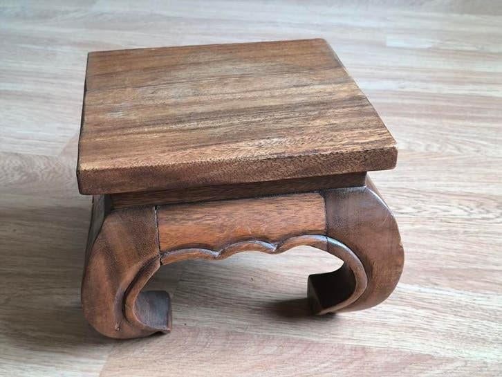 Robuuste houten bijzettafel/opiumtafel, Ophalen of Verzenden