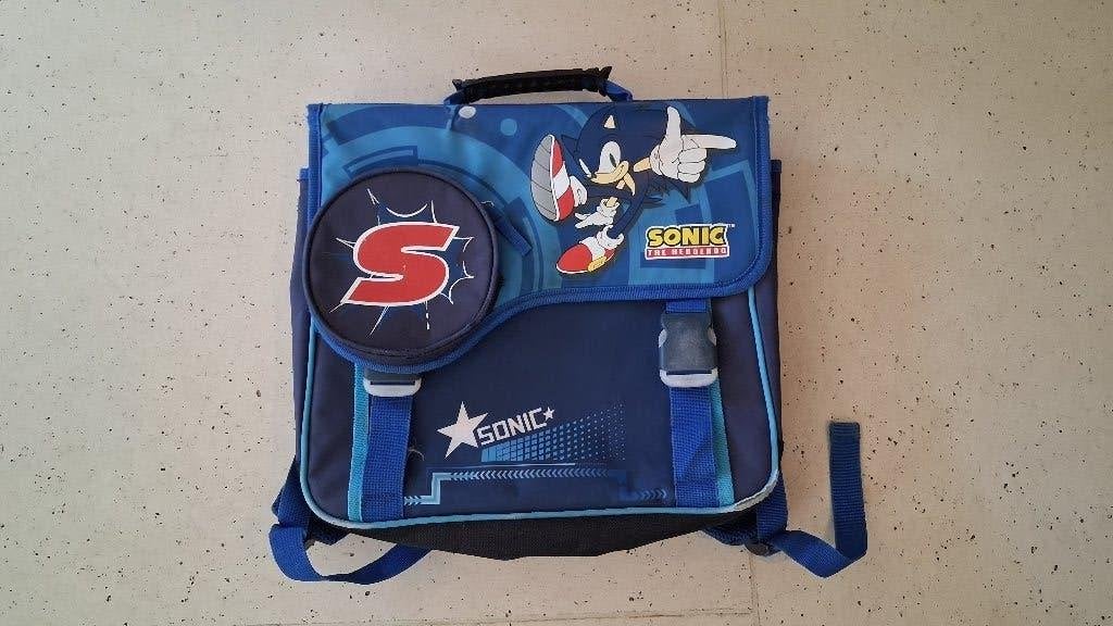 Sonic boekentas 1-2 leerjaar, Bijoux, Sacs & Beauté, Sacs | Cartables, 30 à 40 cm, 30 à 40 cm, Enlèvement, Utilisé