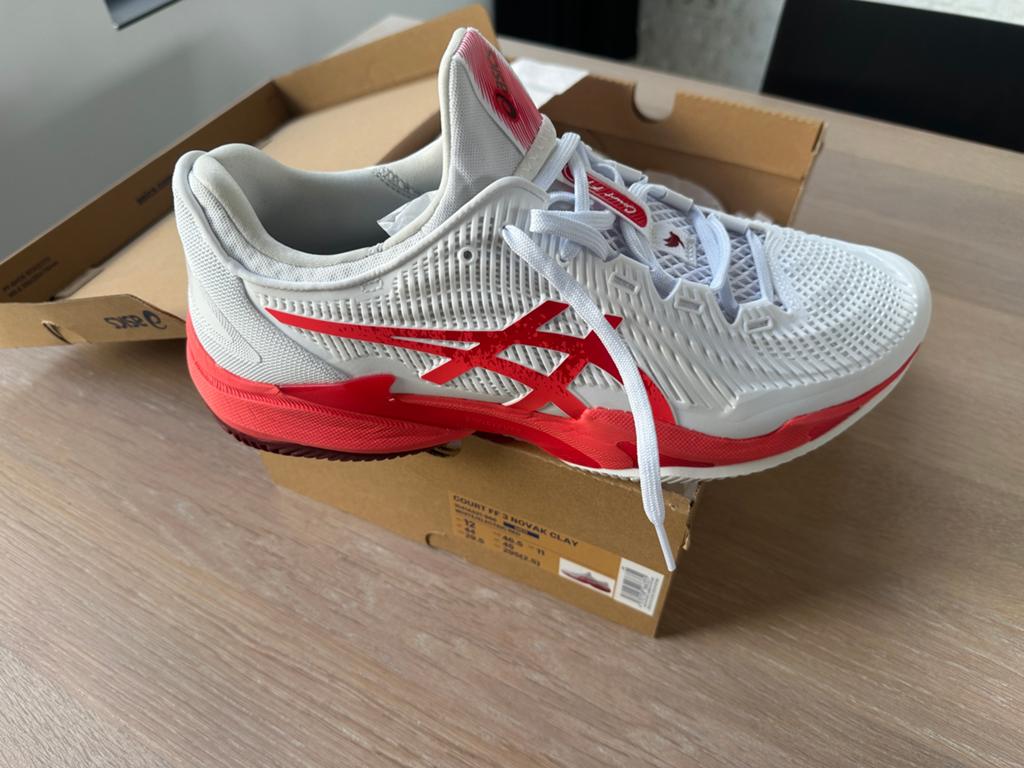 Nieuwe tennisschoenen asics court ff3 gravel mt 46,5, Overige merken, L00, Schoenen, Nieuw