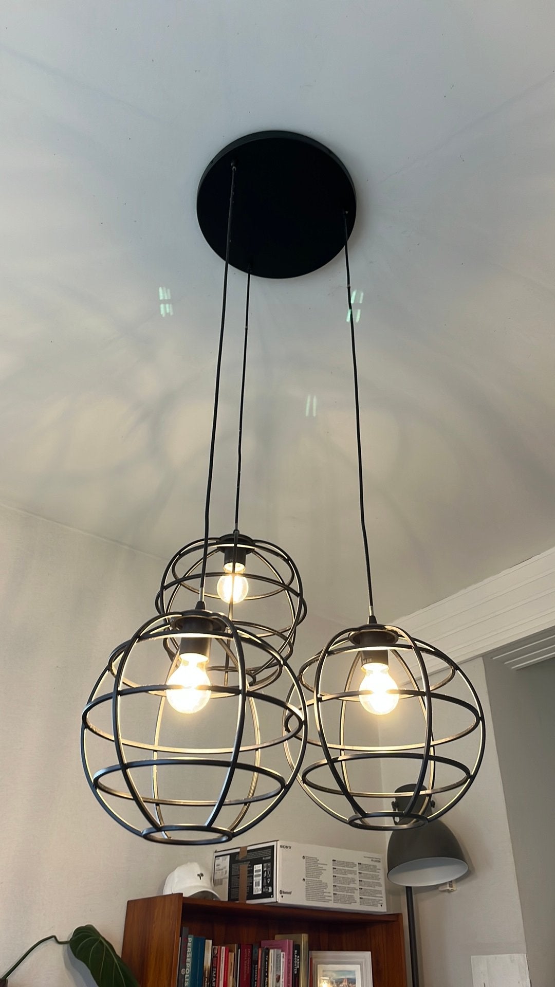Lindby Hanglamp 3x gebundeld – zwart, Ophalen, E27 (groot), Modern, Kunststof