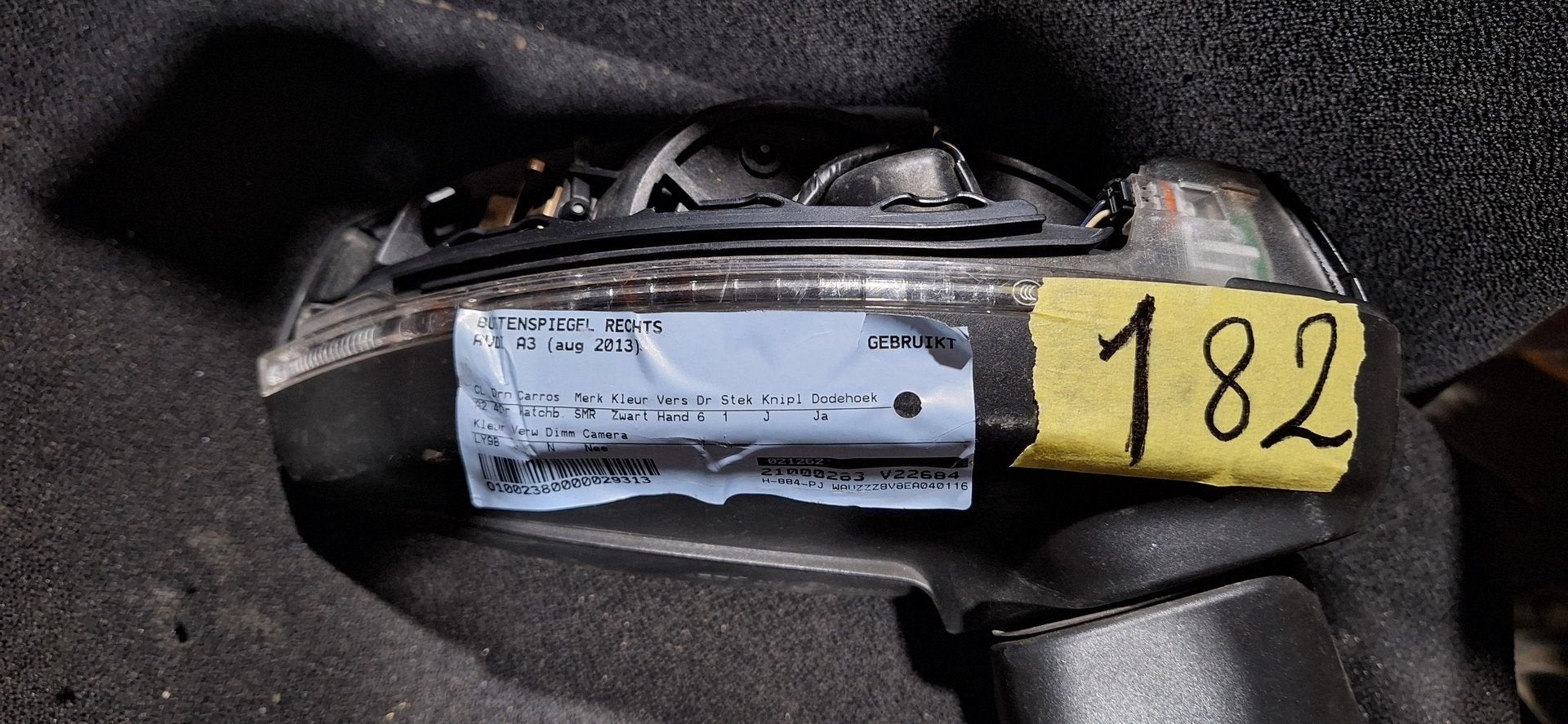Buitenspiegel rechts Audi A3 2012-2020 (Onderdeel: 182 / 523, -, Utilisé, -, -