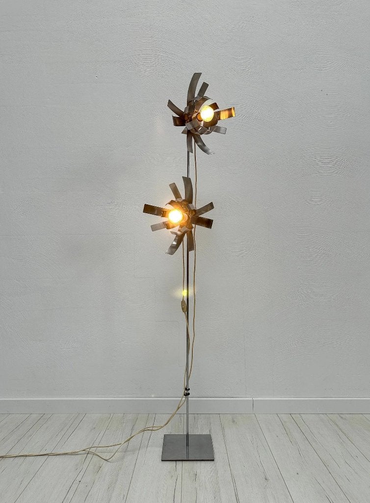Lampadaire sculptural Jocelyne Trocmé Oxar vintage 70s, Maison & Meubles, Enlèvement, Utilisé, Métal, Vintage Mid-Century Design