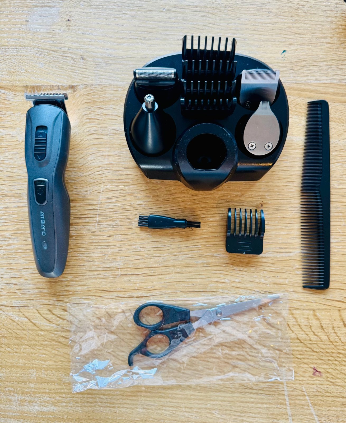 Ambiano haar- & baardtrimmer met accessoires, Elektronische apparatuur, Ophalen of Verzenden, Zo goed als nieuw, Scheren en Epileren