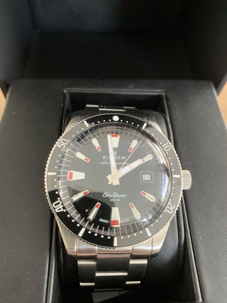 EDOX SKYDIVER 42 mm édition limitée, Montre-bracelet, Autres marques, Enlèvement ou Envoi, Acier