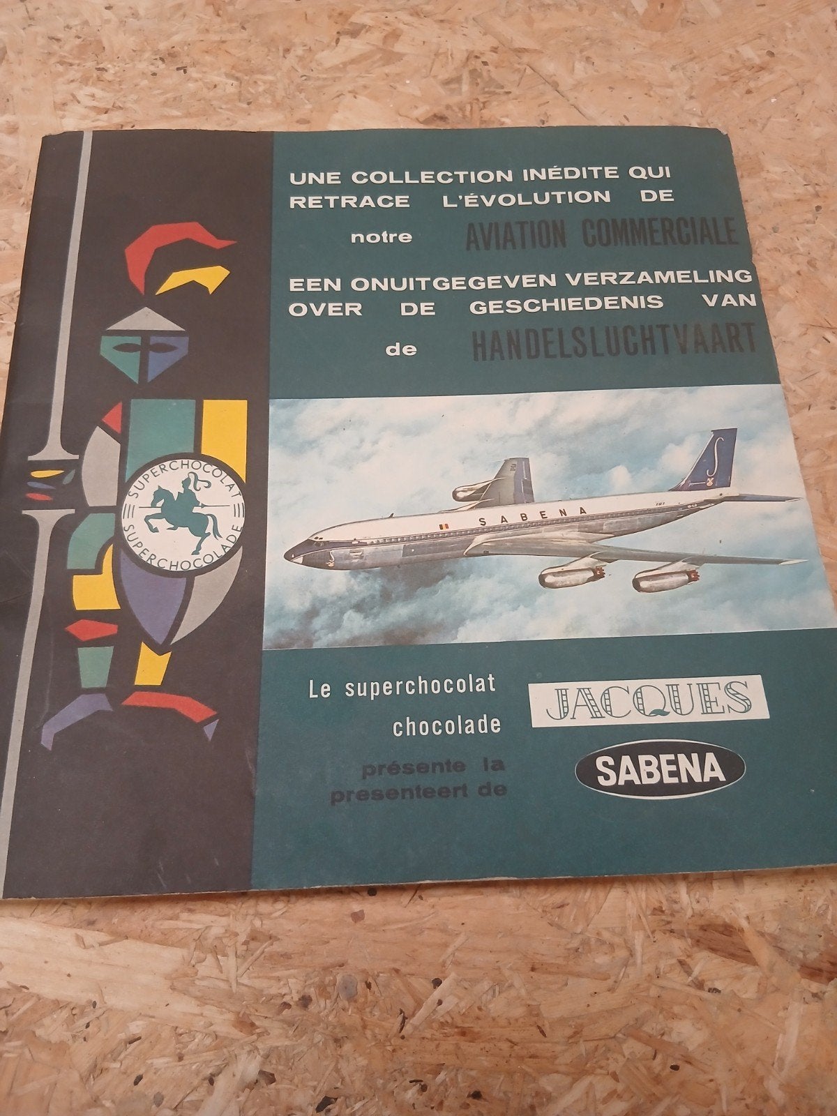 Jacques Sabena prentenboek met chocolade compleet, Ophalen of Verzenden, Gelezen, Vliegtuig