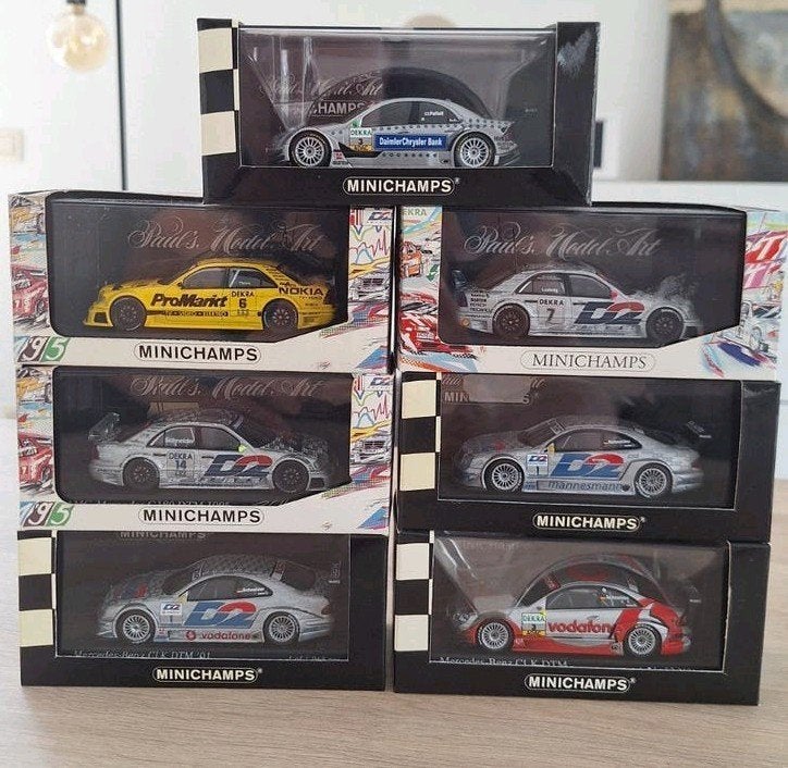 Lot van 7 Mercedes DTM Minichamps 1:43, Hobby en Vrije tijd, Ophalen of Verzenden, Zo goed als nieuw, Auto, MiniChamps