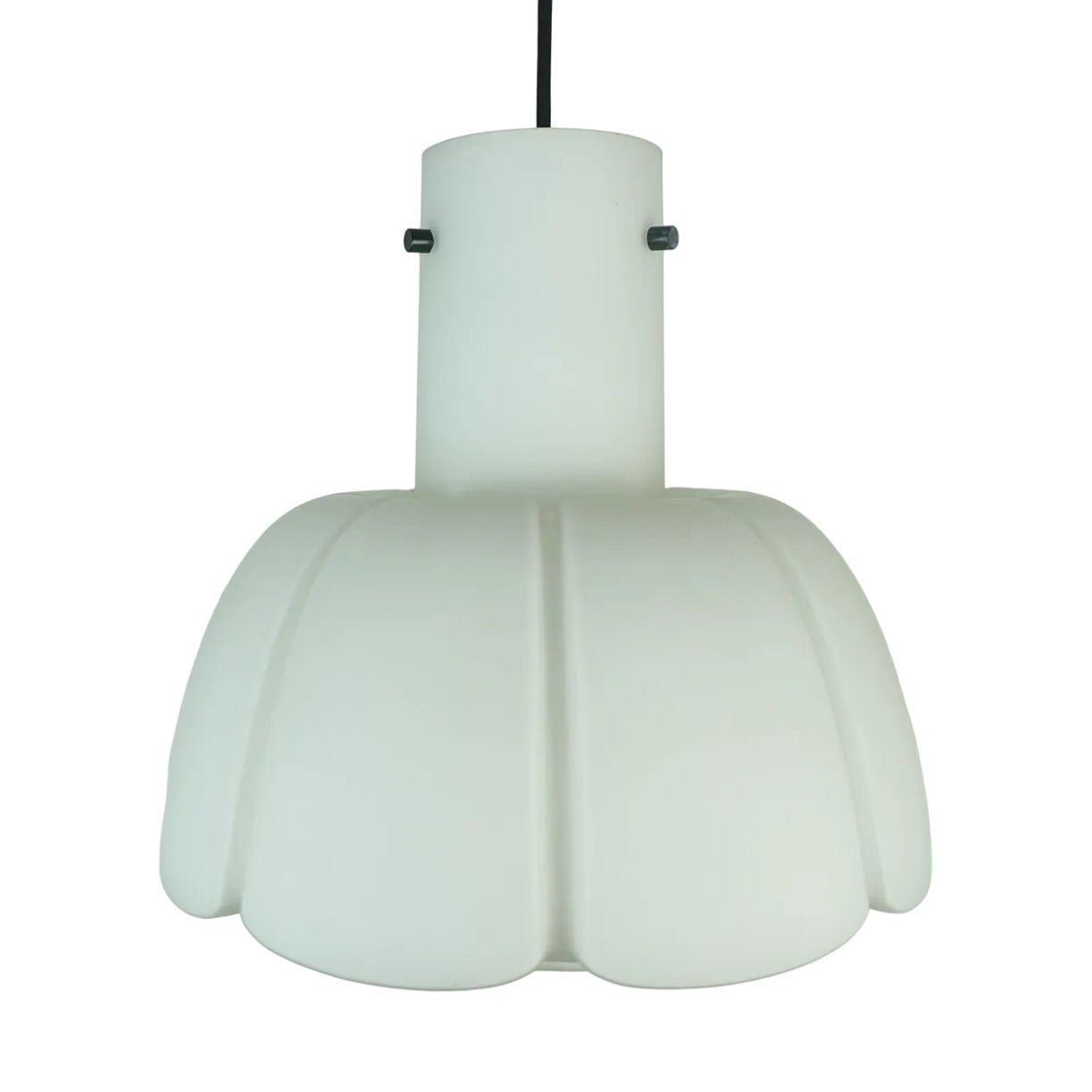 Glashütte Limburg, hanglamp, bloemvormige kap van opaalglas, Antiek en Kunst, Ophalen