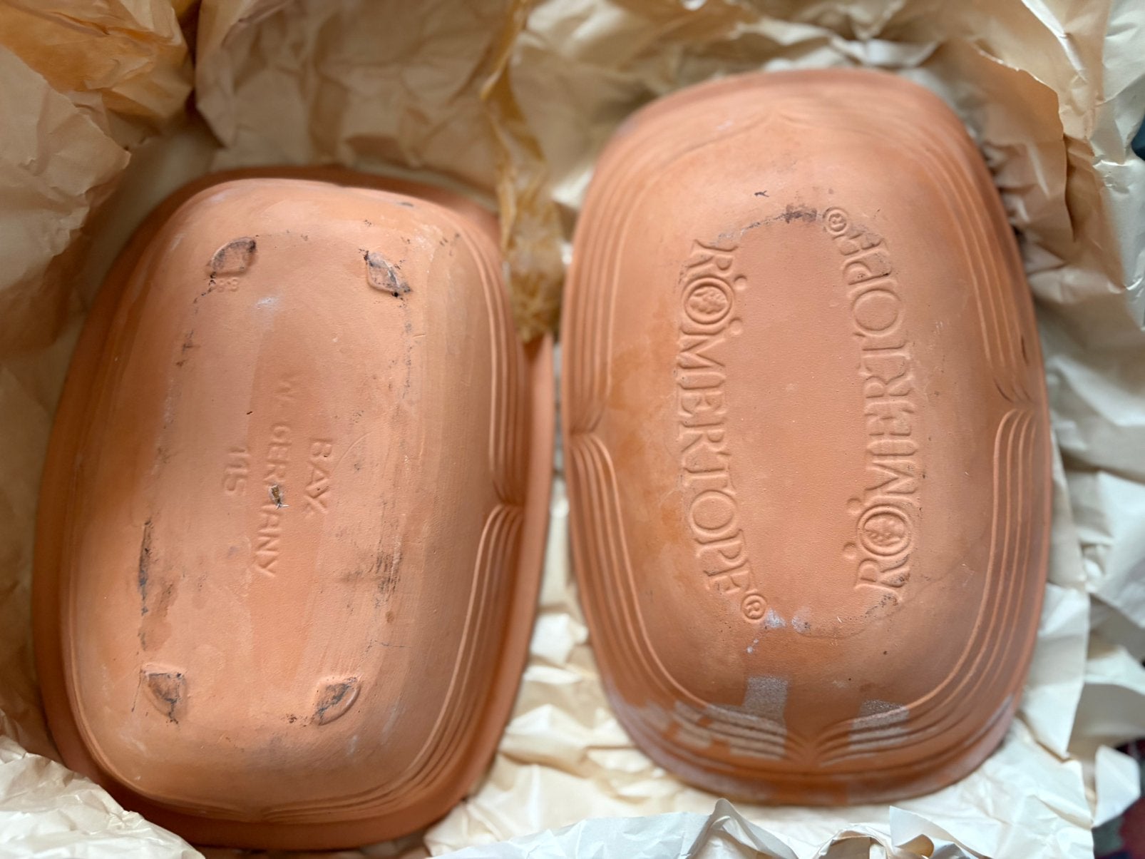 Cocotte Römertopf en Terre Cuite avec Boîte d'Origine, Maison & Meubles, Enlèvement, Comme neuf