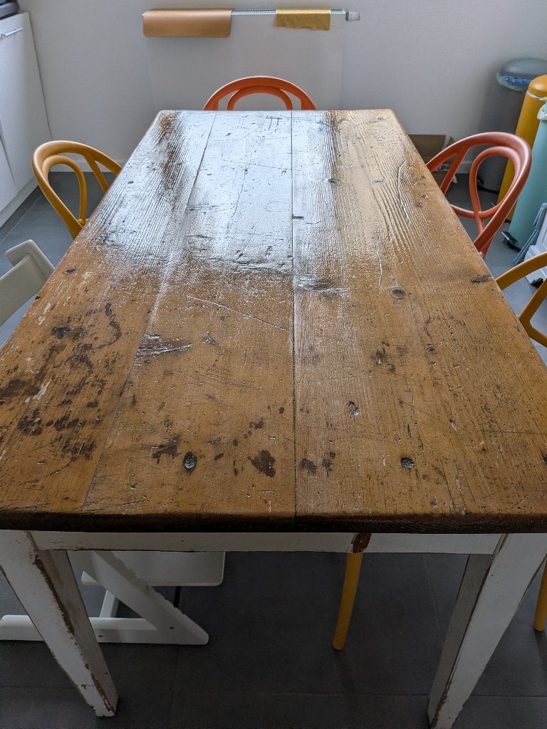 Ancienne table de salle à manger de ferme toscane, 150 à 200 cm, Cinq personnes ou plus, Enlèvement, Utilisé