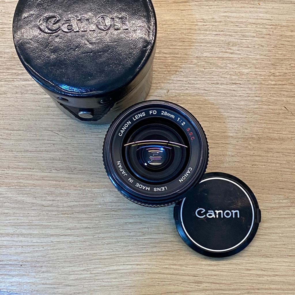 Canon FD SSC 28mm f2 *zo goed als nieuw, Audio, Tv en Foto, Fotocamera's Analoog, Ophalen of Verzenden, Zo goed als nieuw, Spiegelreflex