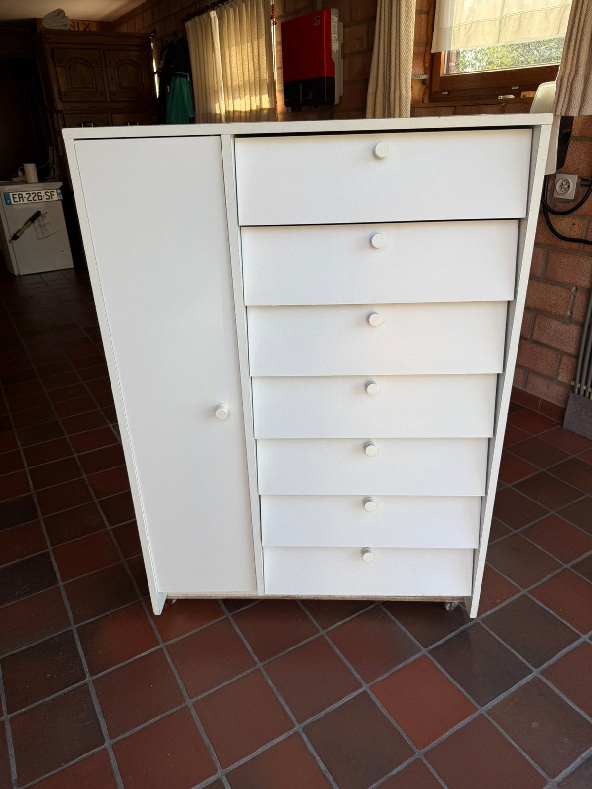 Witte schoenkast, Huis en Inrichting, Ophalen, Gebruikt