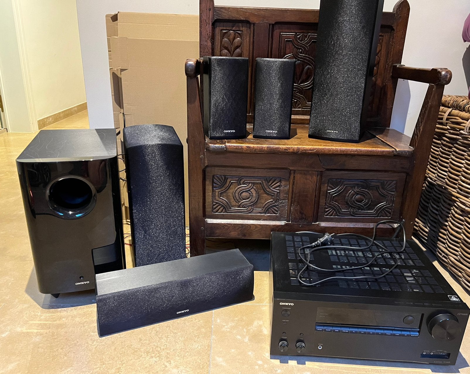Onkyo home-cinemaset, TV, Hi-fi & Vidéo, Autres marques, Autres lecteurs, Enlèvement, Utilisé