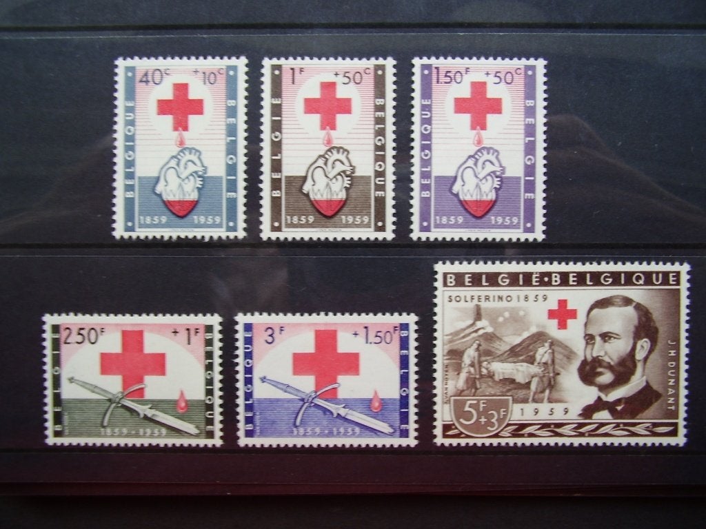 1096 / 1101 scharnier - Rode kruis - S009, Enlèvement ou Envoi, Non oblitéré, Autocollant, Croix-Rouge