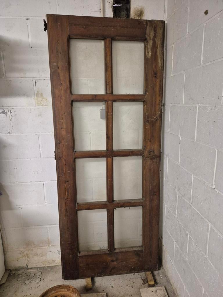 Antieke binnendeur, Doe-het-zelf en Bouw, Ophalen, Glas, Binnendeur