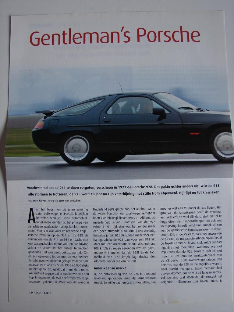 L'article Porsche 928 S4, Livres, Autos | Brochures & Magazines, Enlèvement ou Envoi, Comme neuf, Porsche