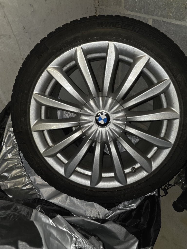 4 jantes BMW d’origine Styling 252 19” + pneus hiver Nexen, Pneus hiver, Autre, Pneu(s), Utilisé