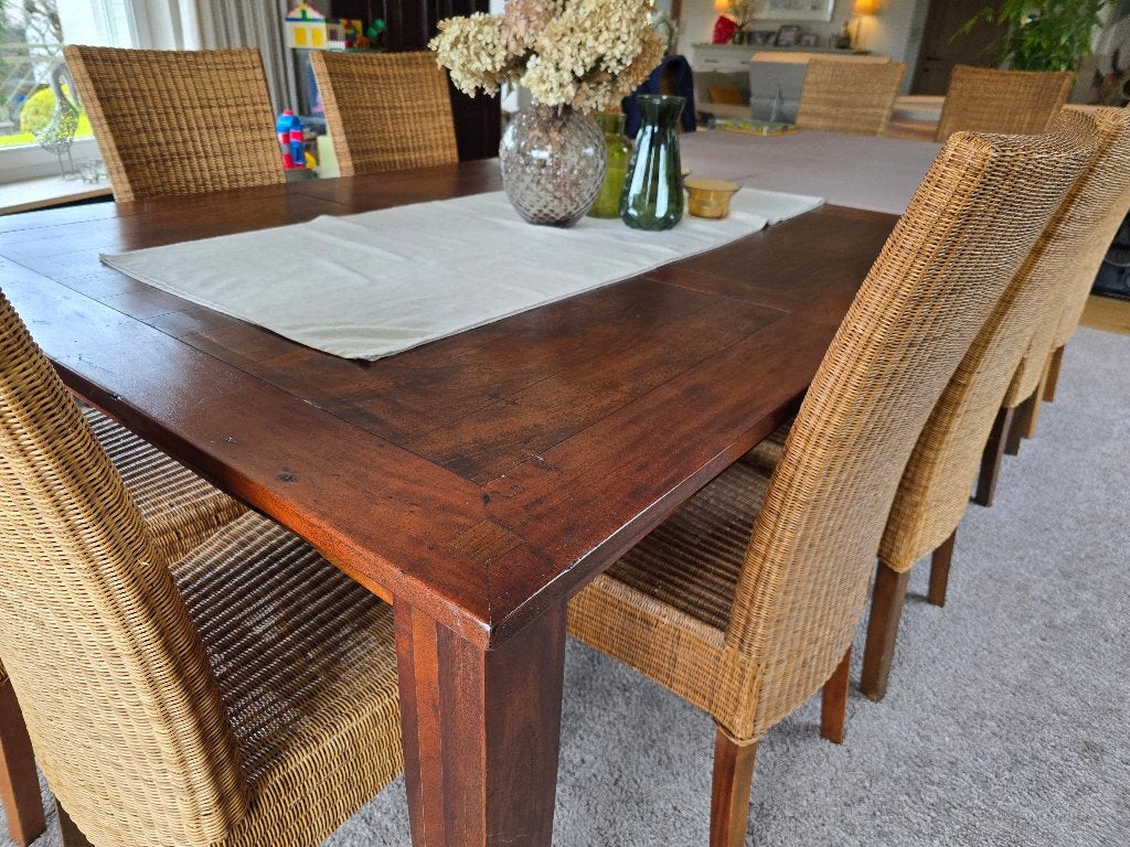 Dressoir + eettafel + 6 stoele´, Huis en Inrichting, Ophalen, Zo goed als nieuw, Overige houtsoorten, Met lade(s)