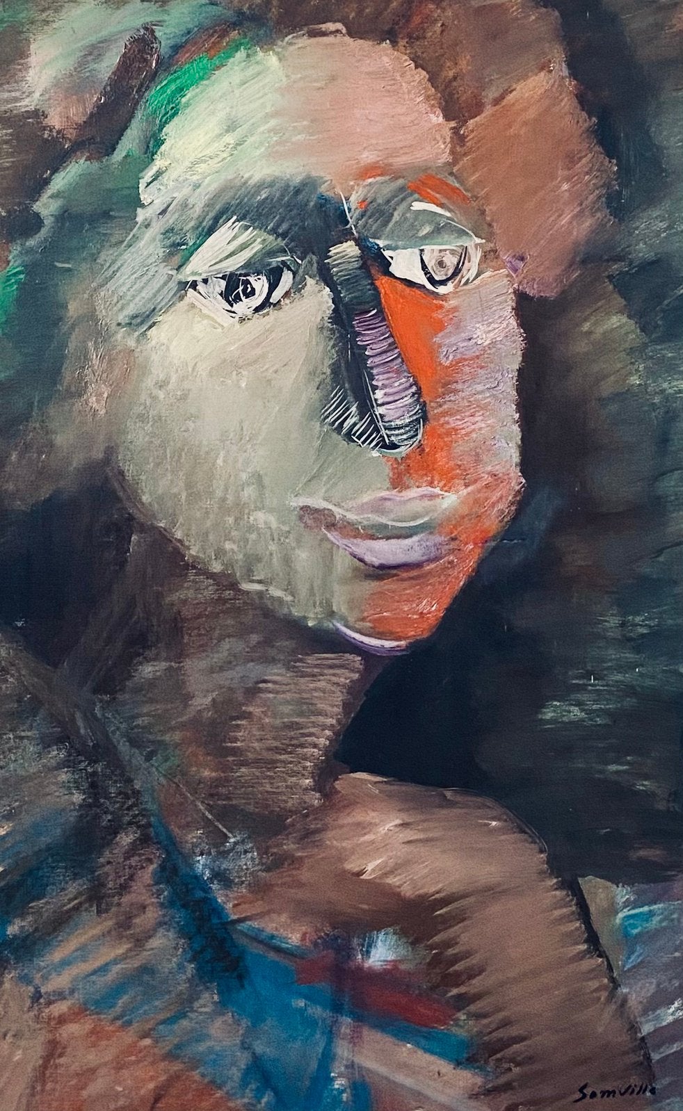 Portrait de femme de Roger Somville, Antiquités & Art, Enlèvement ou Envoi, Signé