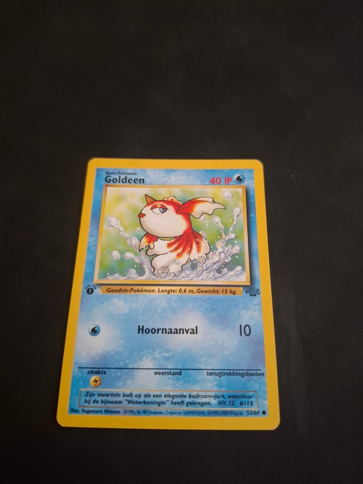 Pokémon Kaart Goldeen 53/64 Jungle Set, Hobby en Vrije tijd, Verzamelkaartspellen | Pokémon, Ophalen of Verzenden