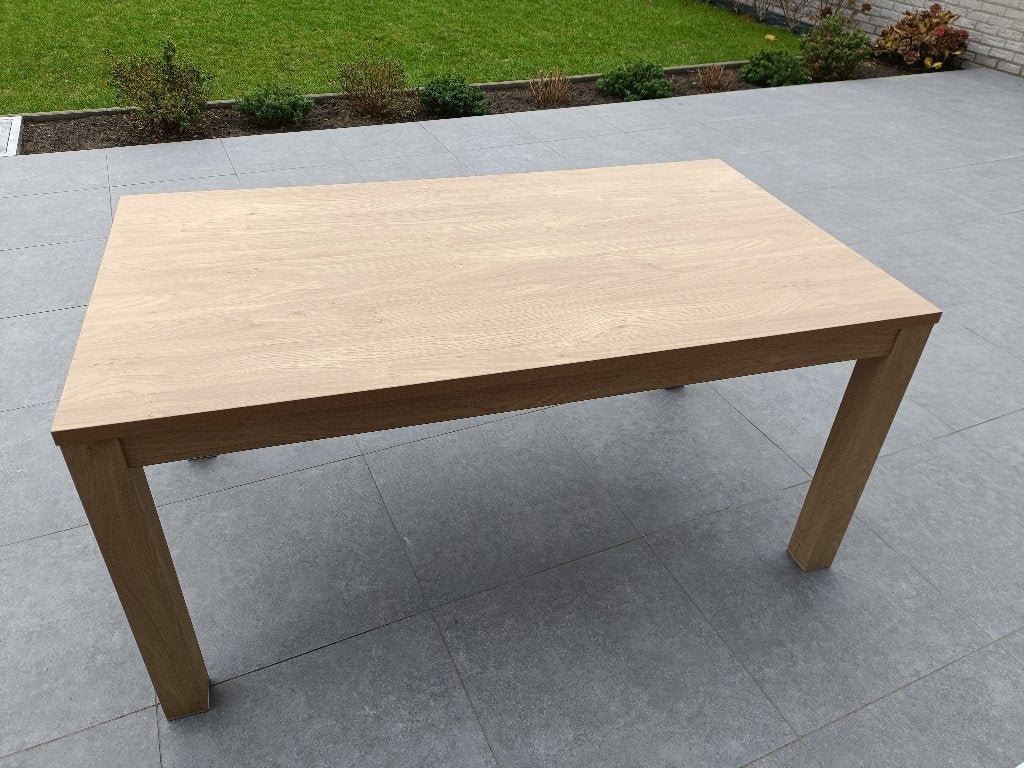 Eettafel 160 cm x 90 cm, Huis en Inrichting, Ophalen, 50 tot 100 cm, Zo goed als nieuw, Vijf personen of meer
