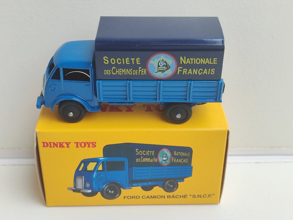 Dinky Atlas _ Ford camion bâché "SNCF" _ ref. 25JB., Enlèvement ou Envoi, Comme neuf, Bus ou Camion, Dinky Toys