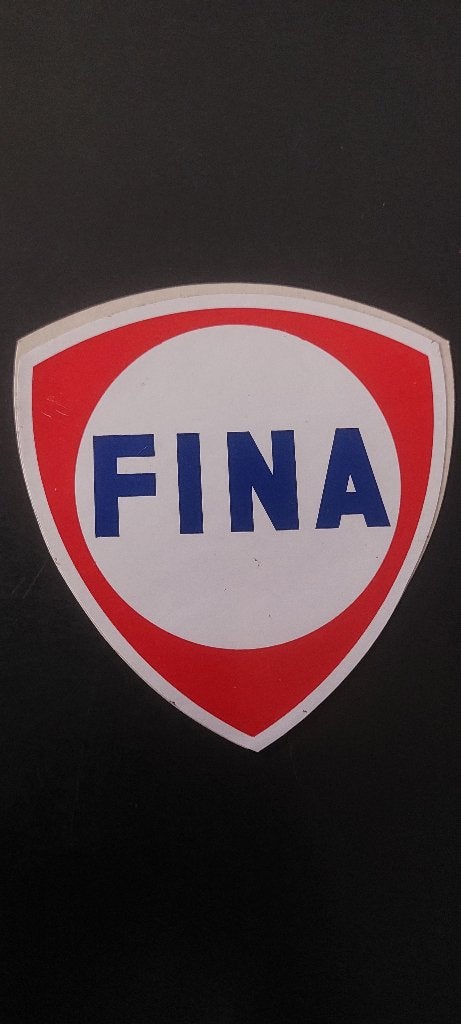 Sticker autocollant fina rallysponsor vintage, Envoi, Utilisé