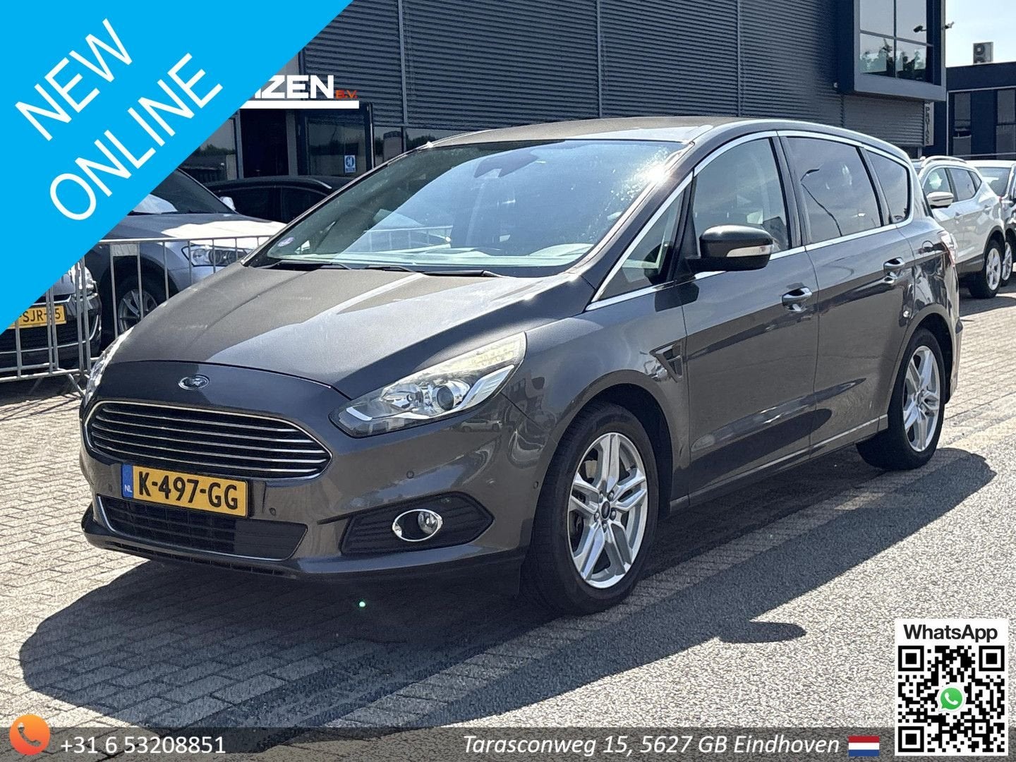 Ford S-Max 1.5 Titanium 7p. | MOTOR TIKT! | Climate | Cruise, Auto's, Ford, Monovolume, Zwart, 149 g/km, Startonderbreker