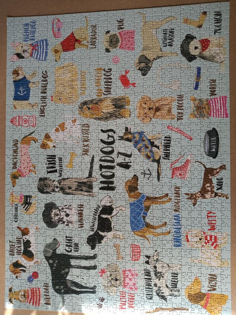 Super leuke honden puzzel van 1000 stuks, Enlèvement, 500 à 1500 pièces, Comme neuf, Puzzle