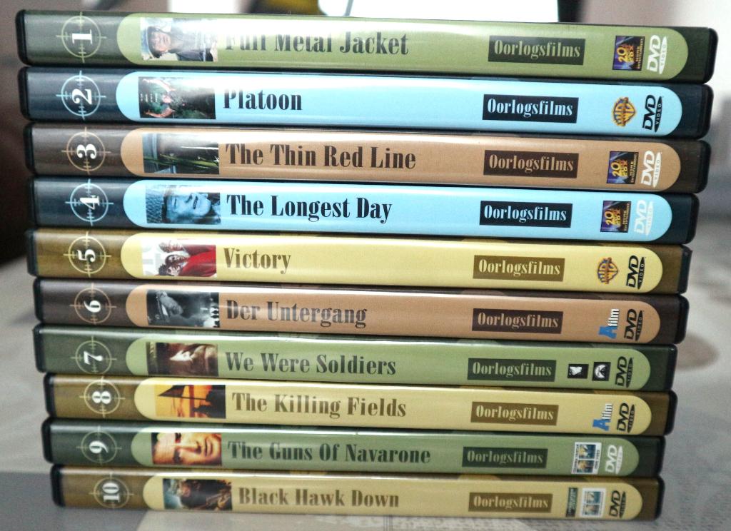 dvd 10 klassieke oorlogsfilms (volledige reeks), Vanaf 12 jaar, Ophalen, Gebruikt, Actie en Avontuur