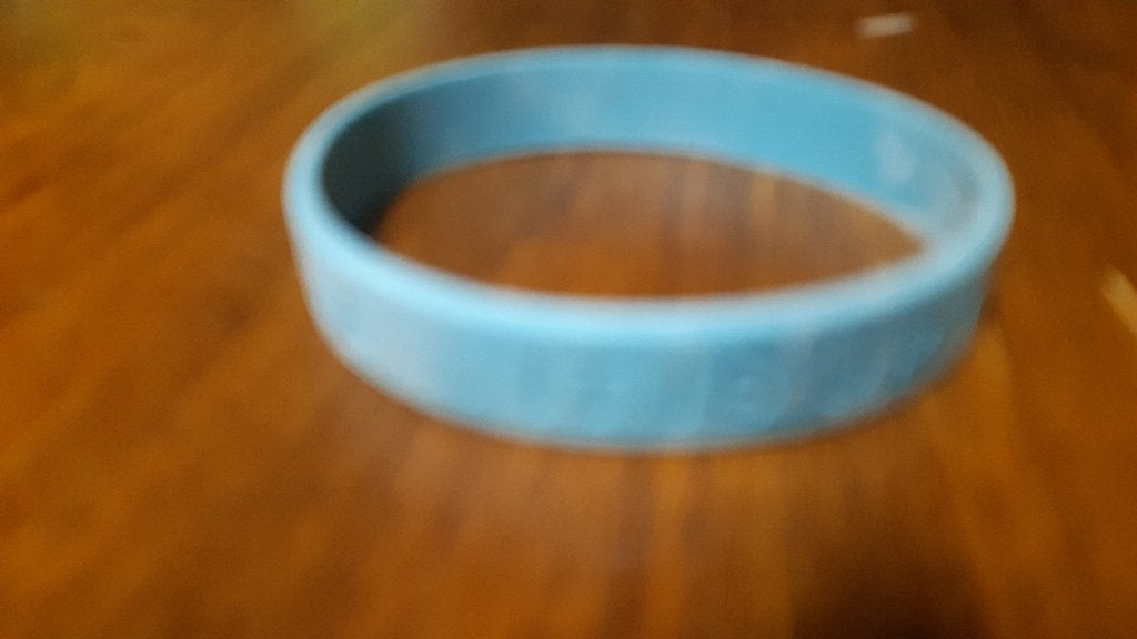 armband i fit is to be it is up to me, Handtassen en Accessoires, Armbanden, Ophalen of Verzenden, Nieuw, Blauw, Kunststof of Plastic