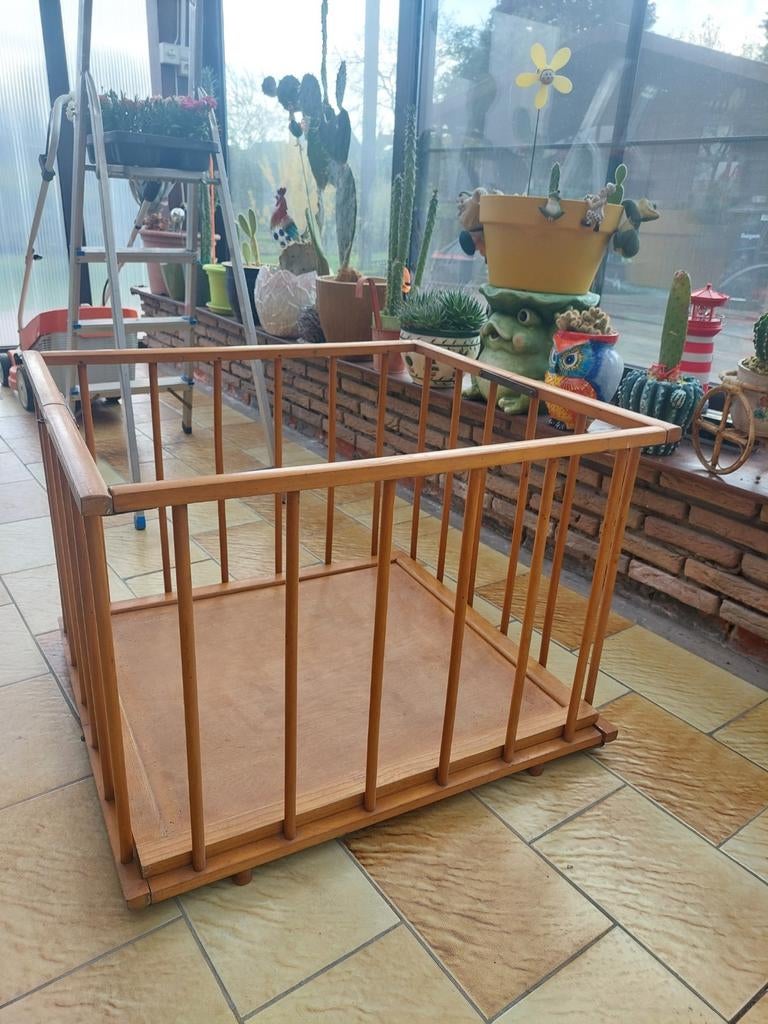 Vintage houten babypark., Kinderen en Baby's, Ophalen