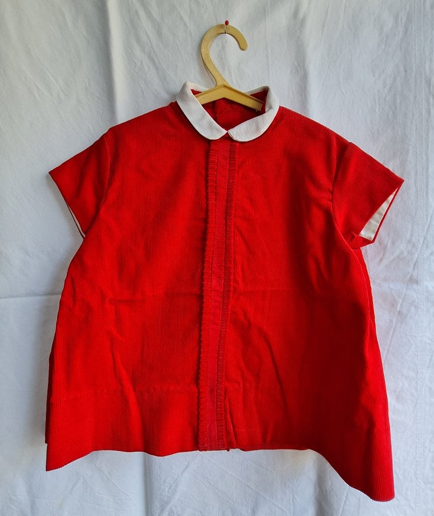 Vintage velours peuter kleedje 1960, Kinderen en Baby's, Babykleding | Overige, Zo goed als nieuw, Jongetje of Meisje, Ophalen of Verzenden