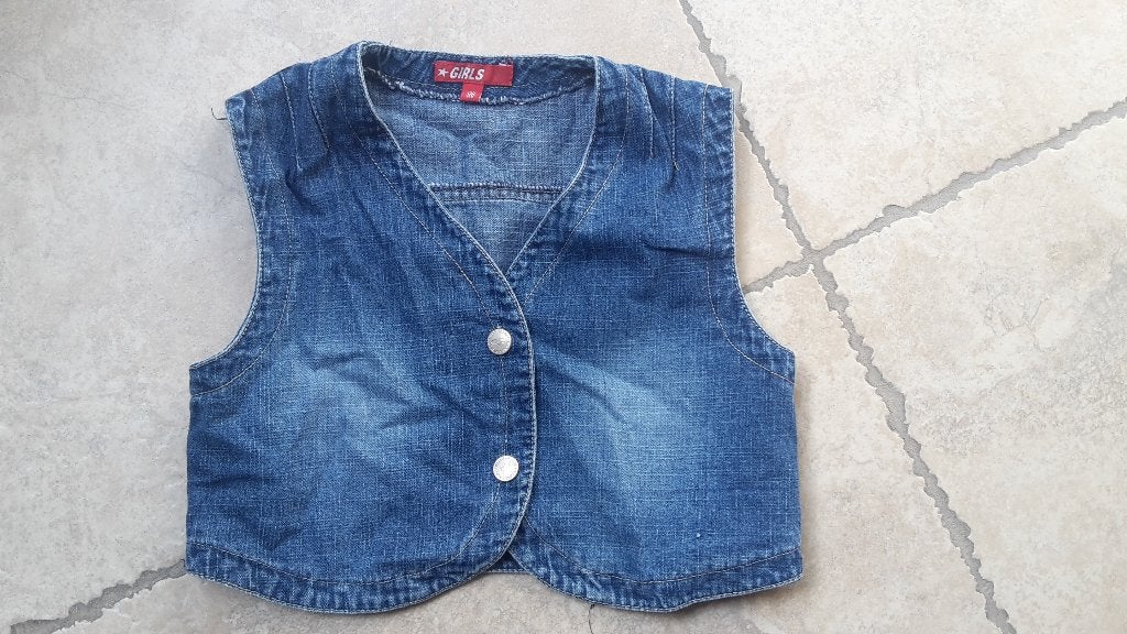 Stoer jeans jasje mt 128, Garçon, Enlèvement ou Envoi, JBC, Comme neuf