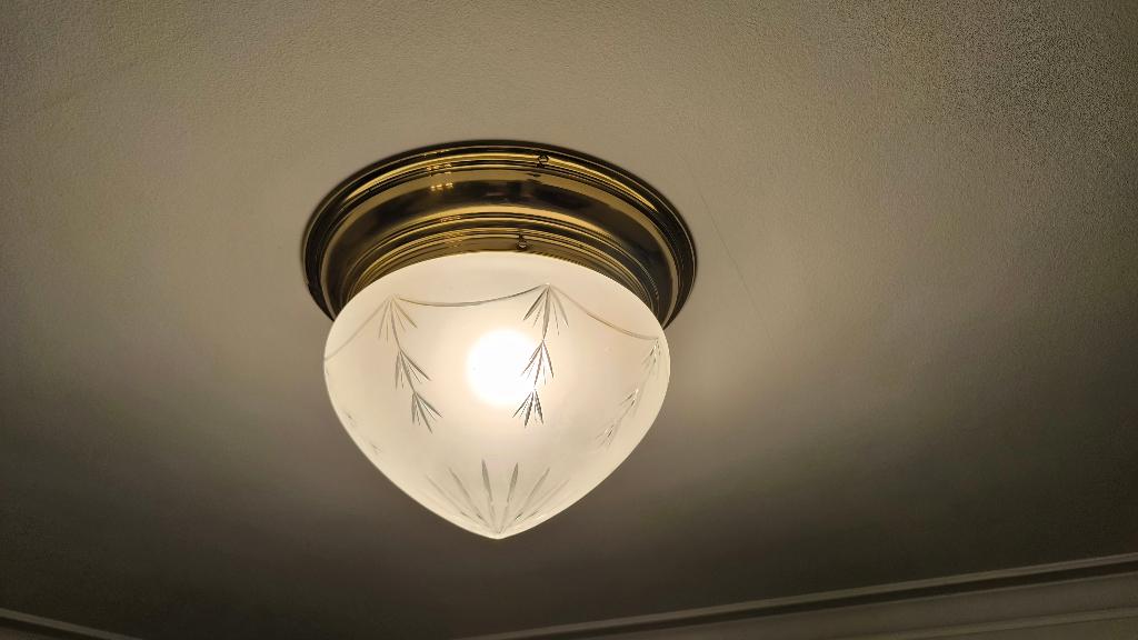 Lamp plafonnière art deco, Ophalen, Zo goed als nieuw, Glas, Art deco