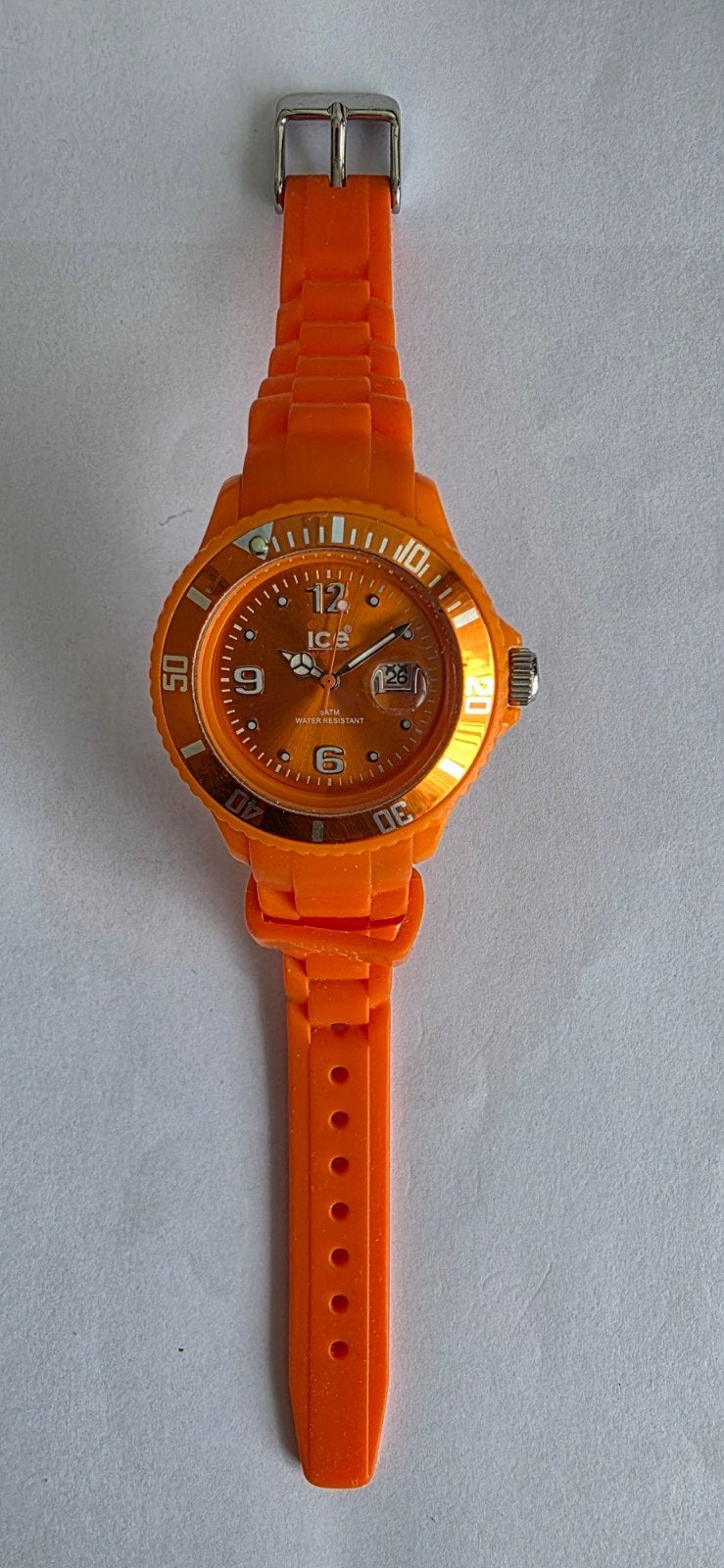 Oranje Ice-Watch Ice-Forever horloge (Miyota Movement), Staal, Gebruikt, Staal, Polshorloge