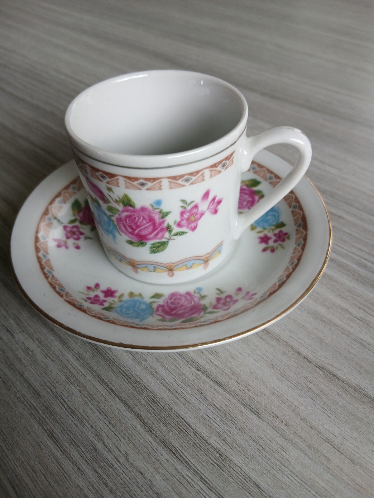 tasse à demi-tasse et soucoupe vintage, Collections, Porcelaine, Cristal & Couverts, Enlèvement, Porcelaine