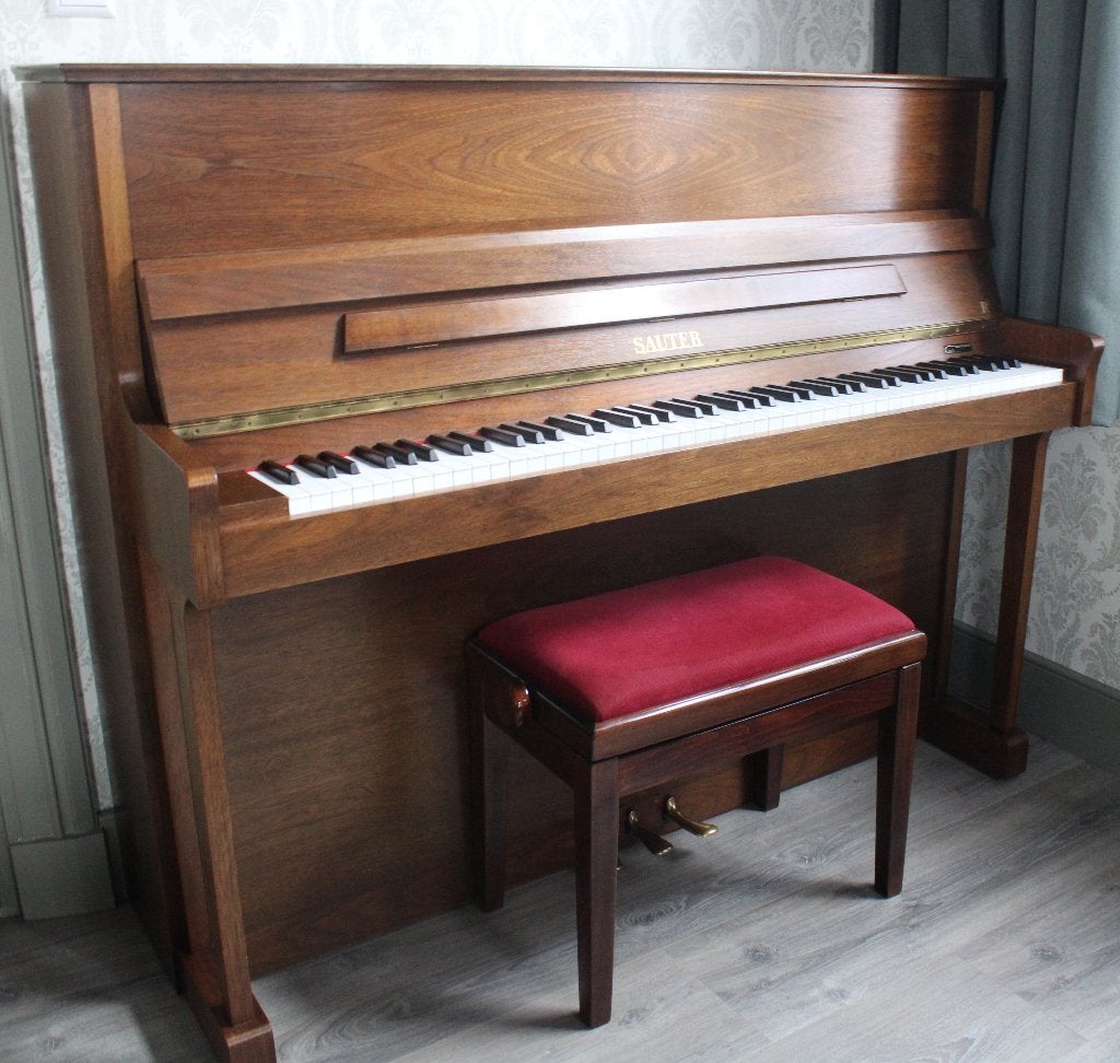 Sauter piano - notenhout, Muziek en Instrumenten, Ophalen of Verzenden, Gebruikt, Bruin, Piano