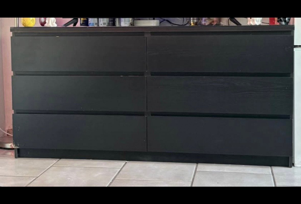 Commode avec verre de protection sur le dessus, Moins de 100 cm, 150 à 200 cm, Enlèvement, Utilisé