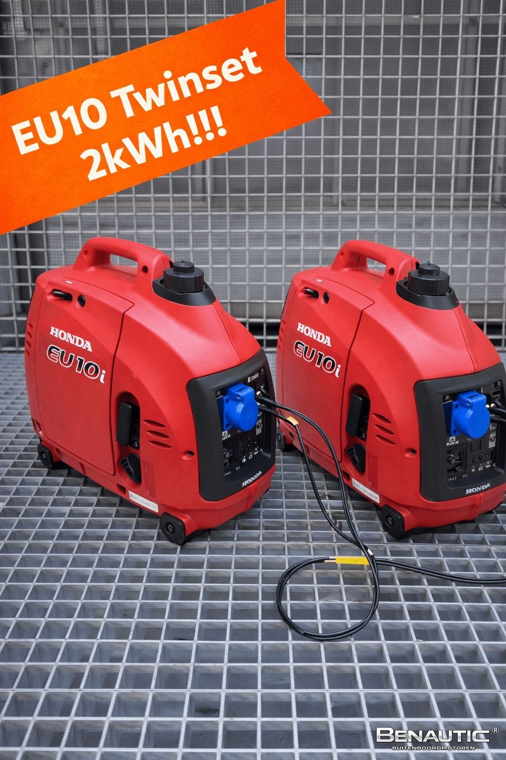 Twinset! 2x Honda EU10i benzine generator aggregaat inverter, Doe-het-zelf en Bouw, Aggregaten, -, -, Nieuw, Ophalen of Verzenden