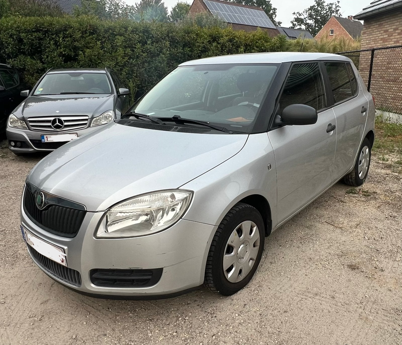 Skoda Fabia 2009 1.2 Benzine (Vaste prijs), Bedrijf, 5 deurs, Airconditioning, Zilver of Grijs