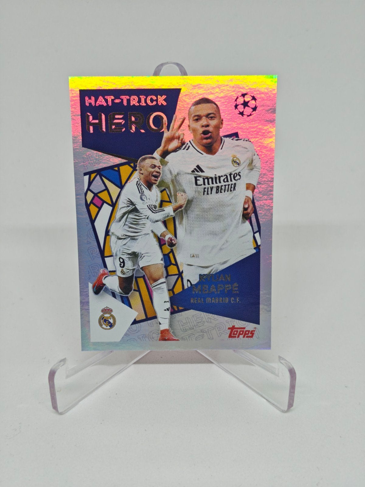 Mbappe - stained glass hatrick hero, Verzamelen, Sportartikelen en Voetbal, Ophalen of Verzenden