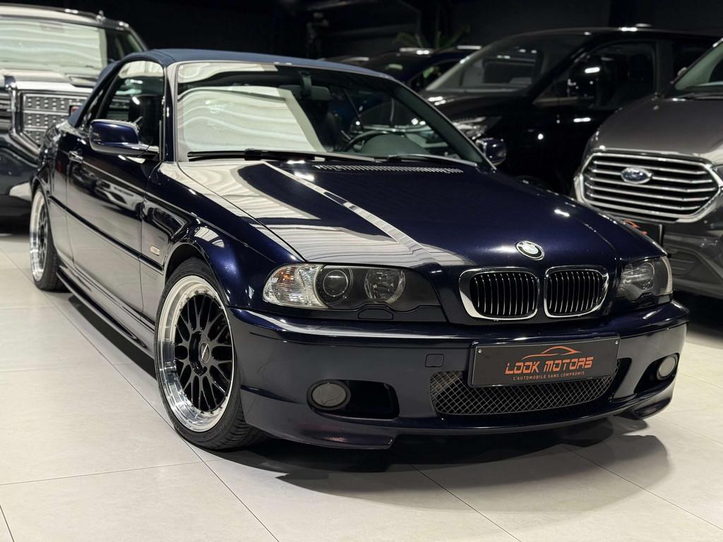 BMW 3 Serie 320 ci Pack M CABRIO CUIR CLIM XENON H/K SIEGE C, Auto's, 4 zetels, Zwart, Cabriolet, Blauw